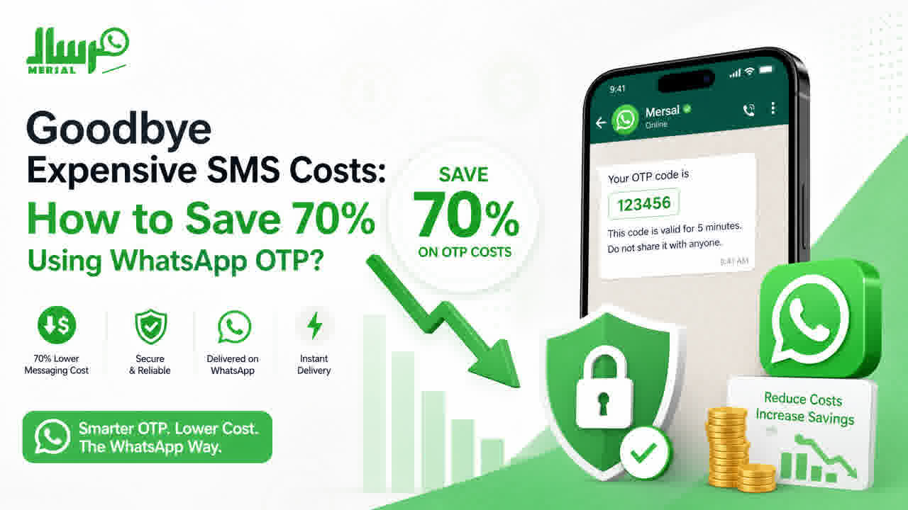 وداعاً لتكاليف SMS الباهظة: كيف توفر 70% باستخدام WhatsApp OTP؟