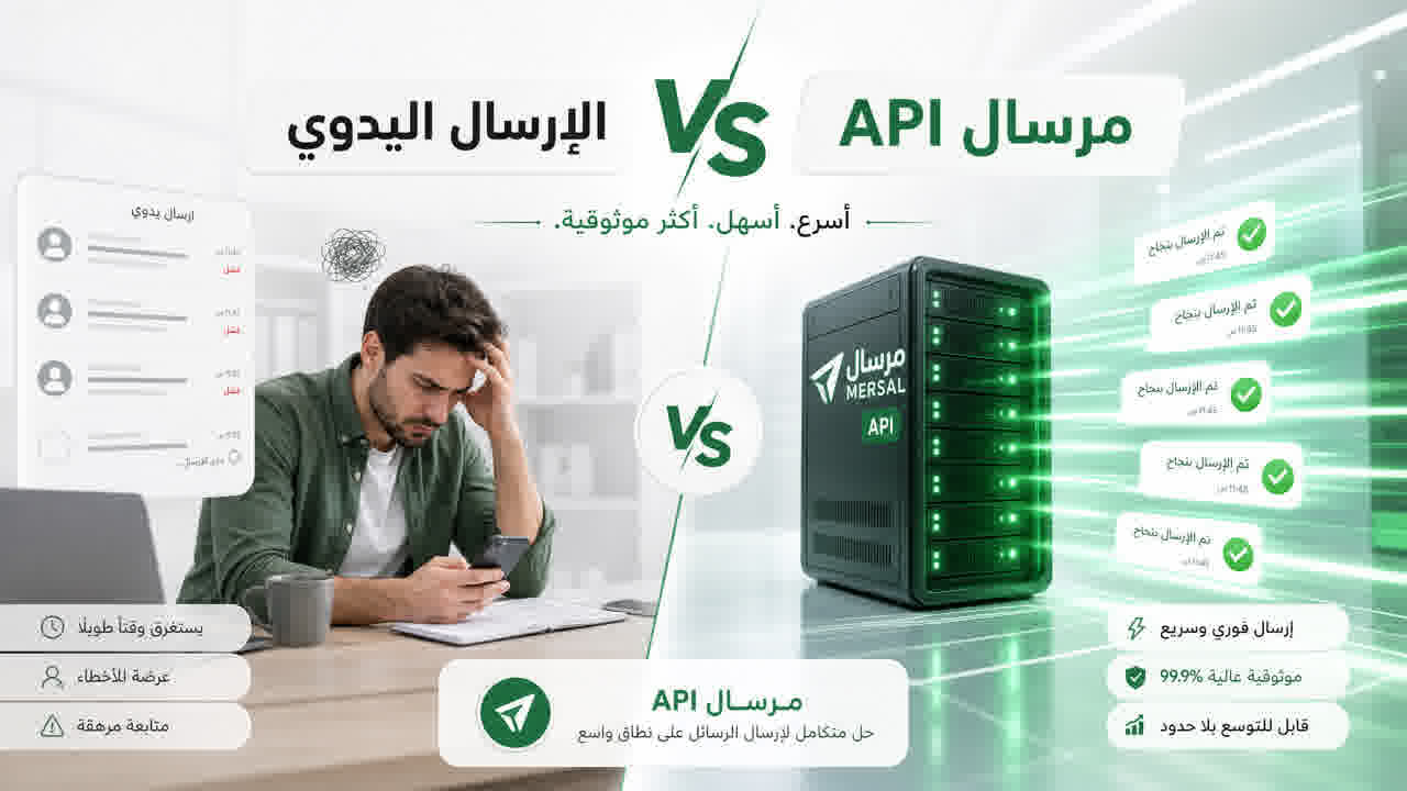 مقارنة بين الإرسال اليدوي ومرسال API: لماذا يخسر الإرسال اليدوي دائماً؟